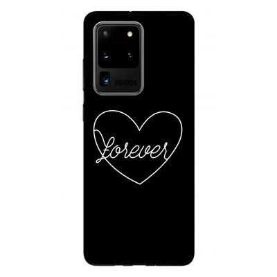 Forever heart black: Samsung Galaxy S20 Ultra Tough Case