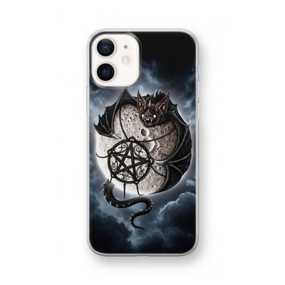 Volle maan: iPhone 12 mini Transparant Hoesje