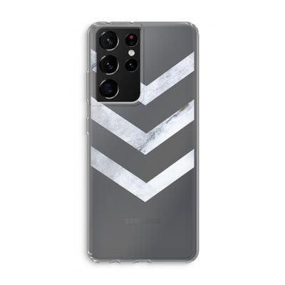 Marmeren pijlen: Samsung Galaxy S21 Ultra Transparant Hoesje