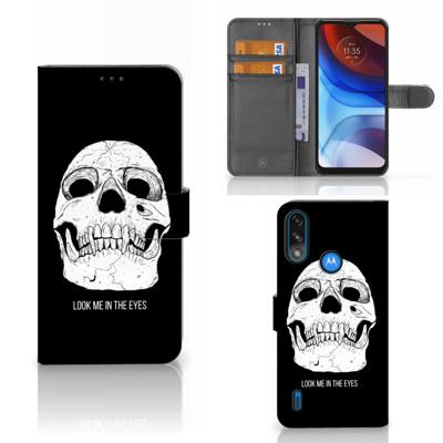 Telefoonhoesje met Naam Motorola Moto E7i Power | E7 Power Skull Eyes Telefoonhoesje met Naam Motorola Moto E7i Power | E7 Power Skull Eyes