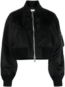 sacai cropped bomber jacket - Noir