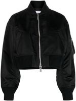 sacai cropped bomber jacket - Noir - thumbnail