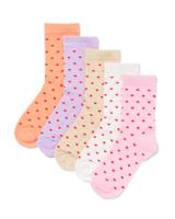 HEMA Kindersokken Hartjes - 5 Paar Roze (roze)