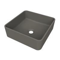 Arcqua Case Opbouw Waskom Vierkant 37x37 Mat Quartz Grijs Arcqua Case Opbouw Waskom Vierkant 37x37 Mat Quartz Grijs
