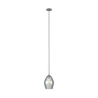 EGLO Estanys Hanglamp - 1 lichts - Ø19 cm - E27 - rookglas - Grijs/Zwart - thumbnail
