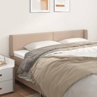 Hoofdbord met randen 183x16x78/88 cm kunstleer cappuccinokleur
