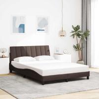 Bedframe zonder matras "Hanko" stof donkerbruin 140x190 cm