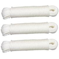 AMIG paracord touw - 3x - 20 meter - D5mm - 110kg - PE/PVC - wit