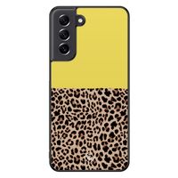 Samsung Galaxy S21 FE hoesje - Luipaard geel