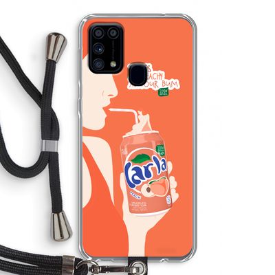 Peach please!: Samsung Galaxy M31 Transparant Hoesje met koord
