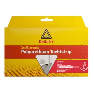 Tochtstrip - tochtwering - wit - zelfklevend - universeel - 6 m x 9 mm x 9 mm - Tochtstrippen