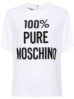 Moschino slogan-print blouse - Blanc - thumbnail