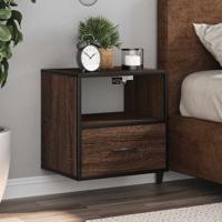 Nachtkastjes 2st wandgemonteerd 40x31x39,5cm bruin eikenkleurig