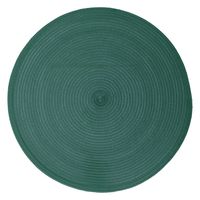 Ronde placemat gevlochten kunststof emerald groen 38 cm - thumbnail