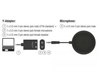 DeLOCK 65873 Zwart Table microphone Bedraad microfoon - thumbnail