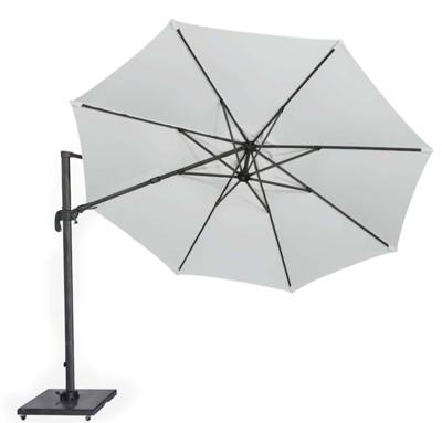 Zweefparasol Solarflex Zijwaarts Kantelbaar (T2) wit dia. 350 cm zonwering - Platinum