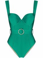 Noire Swimwear maillot de bain ceinturé - Vert - thumbnail