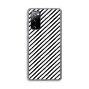 Strepen zwart-wit: Samsung Galaxy S20 FE / S20 FE 5G Transparant Hoesje