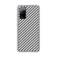 Strepen zwart-wit: Samsung Galaxy S20 FE / S20 FE 5G Transparant Hoesje