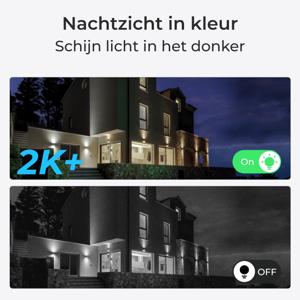 Reolink Argus Series Argus-serie B430-B - 5MP wifi-buitencamera, draai- en kantelfunctie, detectie van personen/voertuigen/dieren, nachtzicht in kleur