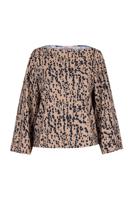 Ilja block top - latte/dark blue - 13505