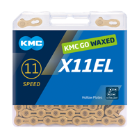 KMC chain x11el 118l/box waxed 11-speed gold