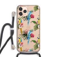 Kleurrijke papegaaien: iPhone 11 Pro Transparant Hoesje met koord