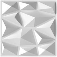 50 Stuks 3D Wandpanelen Diamant 30 x 30 cm Wandbekleding Wanddecoratie wit 4,5m²