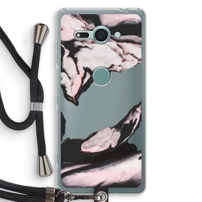 Roze stroom: Sony Xperia XZ2 Compact Transparant Hoesje met koord