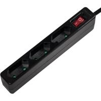 LogiLink LPS230B Stekkerdoos met schakelaar 3-voudig Zwart Contourstekker 1 stuk(s) LogiLink LPS230B Stekkerdoos met schakelaar 3-voudig Zwart Contourstekker 1 stuk(s)