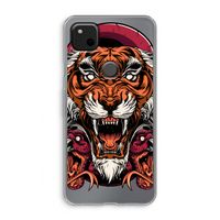 Tiger and Rattlesnakes: Google Pixel 4a Transparant Hoesje