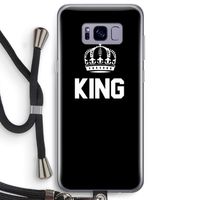 King zwart: Samsung Galaxy S8 Plus Transparant Hoesje met koord