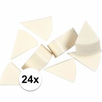 Witte driehoekige sponsjes 24 stuks   -