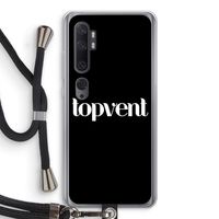 Topvent Zwart: Xiaomi Mi Note 10 Transparant Hoesje met koord