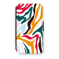 Colored Zebra: iPhone XS Flip Hoesje