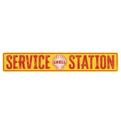 Shell Service Station Bord - Metaal Wandbord met Relief 91,5 cm Shell Service Station Bord - Metaal Wandbord met Relief 91,5 cm