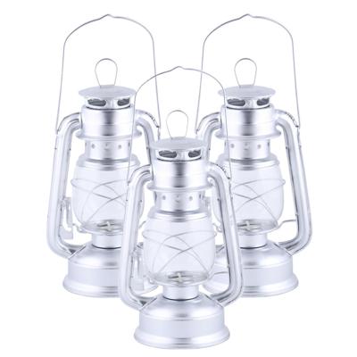 Fancy Flames Lantaarn - voor theelichtjes - 3x - zilverkleurig - 12 x 15 x 24 cm - windlicht Fancy Flames Lantaarn - voor theelichtjes - 3x - zilverkleurig - 12 x 15 x 24 cm - windlicht