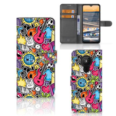 Nokia 5.3 | Wallet Case | met Pasjes | Punk Rock