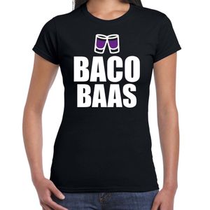 Drank t-shirt baco baas zwart voor dames - Drank t-shirt