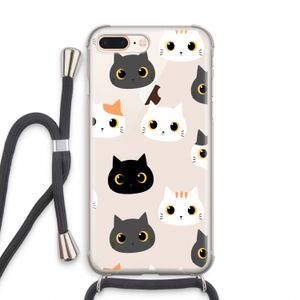 Katten: iPhone 7 PLUS Transparant Hoesje met koord