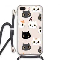 Katten: iPhone 7 PLUS Transparant Hoesje met koord