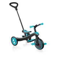 Globber Loopfiets met 2 wielen Trike Explorer 4-in-1 Junior Blauw/Zwart - thumbnail