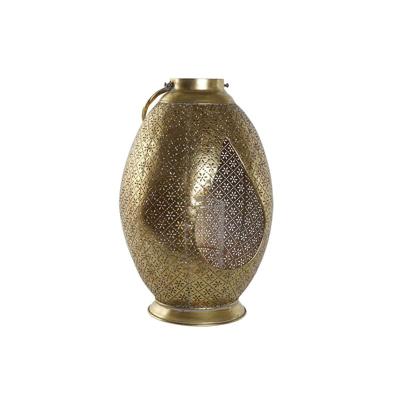 Kaarshouder Home ESPRIT Gouden Metaal Kristal 24 x 24 x 38,5 cm