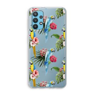 Kleurrijke papegaaien: Samsung Galaxy A32 4G Transparant Hoesje
