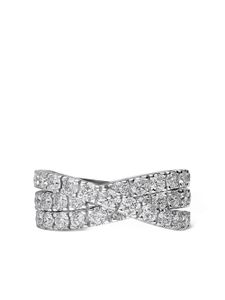 LEO PIZZO bague Waves en or blanc 18ct ornée de diamants - Argent