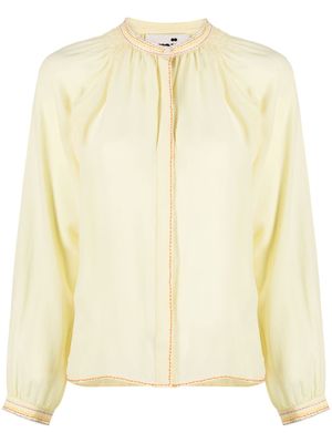 mii blouse en coton à coutures contrastantes - Jaune