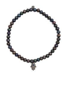 Sydney Evan bracelet hamsa en or 14ct orné de diamants - Métallisé