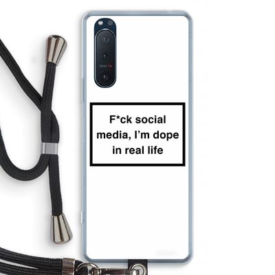 I'm dope: Sony Xperia 5 II Transparant Hoesje met koord