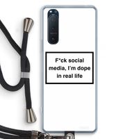 I'm dope: Sony Xperia 5 II Transparant Hoesje met koord