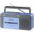 Crosley CT102A-BG radio, cassette speler & recorder blauw